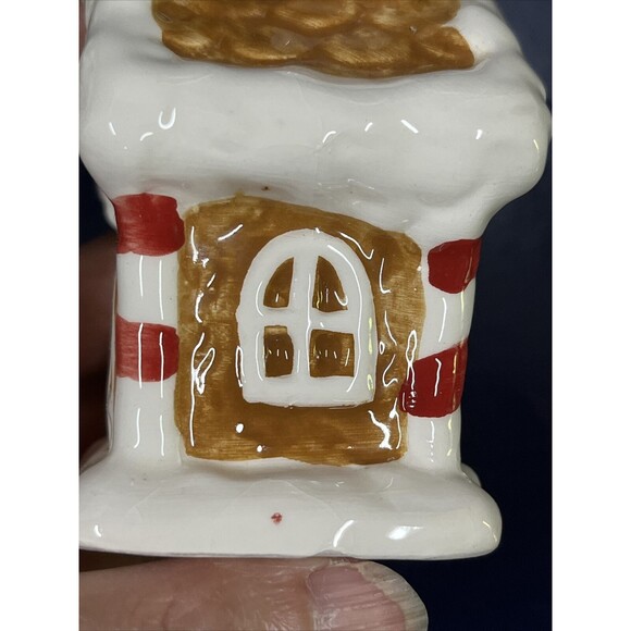 Gingerbread House Salt & Pepper Shaker Christmas Decor Unused  -‎ D9-1 - Picture 10 of 16